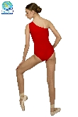 BODY DANZA IN LYCRA MONOSPALLA ROSSO DONNA